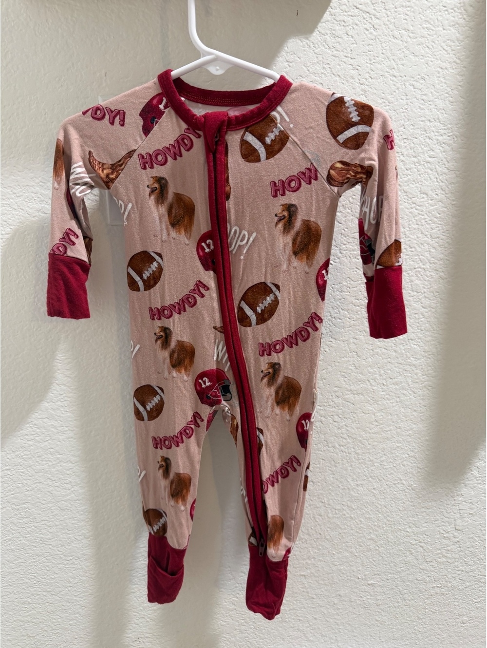 Baby Bamboo football print sleeper